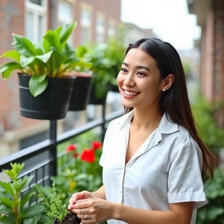 Anja from Utrecht with her balcony garden
